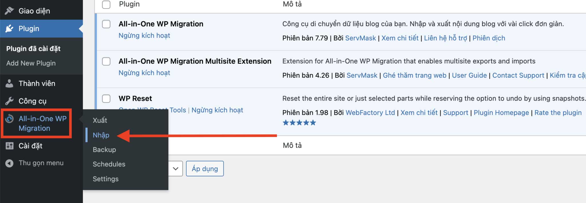 Theme wordpress giá rẻ import bằng all in one