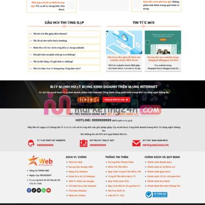 Chân Trang theme wordpress kho theme, theme mẫu số 02