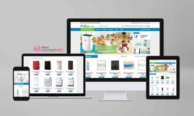 Theme mẫu Wordpress bán máy lọc khí, đồ gia dụng