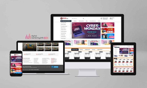 Theme mẫu wordpress shop bán camera digitalmarketing24h