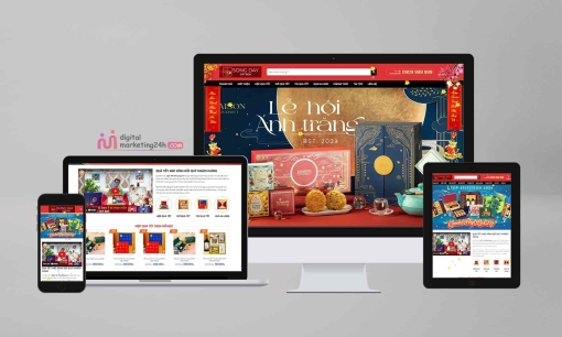 Theme mẫu flatsome bán hộp quà tết, bán giỏ quà tết