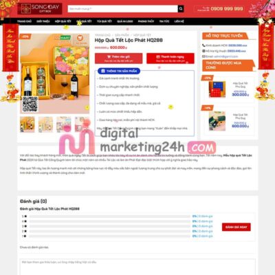 Trang sản phẩm theme mẫu bán hộp quà tết
