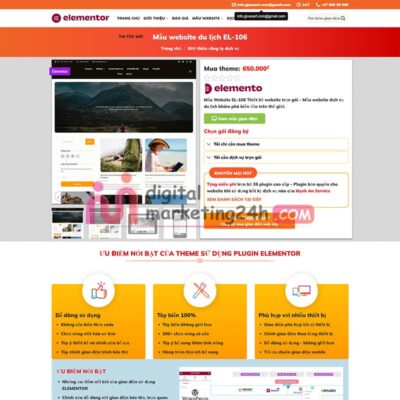 Trang sản phẩm theme wordpress kho theme, theme mẫu số 02