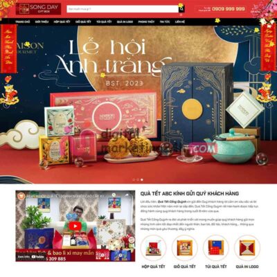 Trang chủ theme mẫu bán hộp quà tết