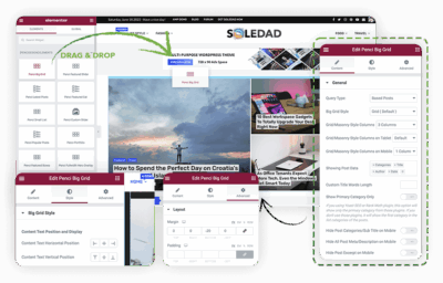 Soledad Theme sử dụng elementor