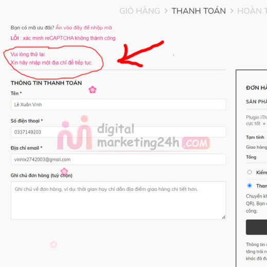Cách sửa lỗi “Xin hãy nhập một địa chỉ để tiếp tục” trong woocommerce