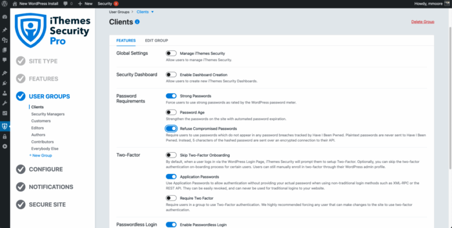 Các chức năng Plugin ithemes security pro