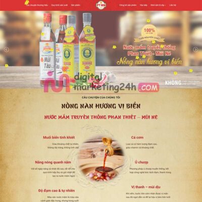 Trang chủ theme mẫu bán nước mắm truyền thống