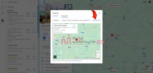 Sao chép mã nhúng google map