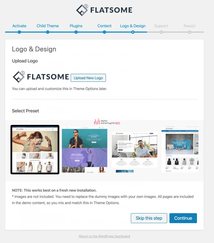 Thêm logo vào theme flatsome