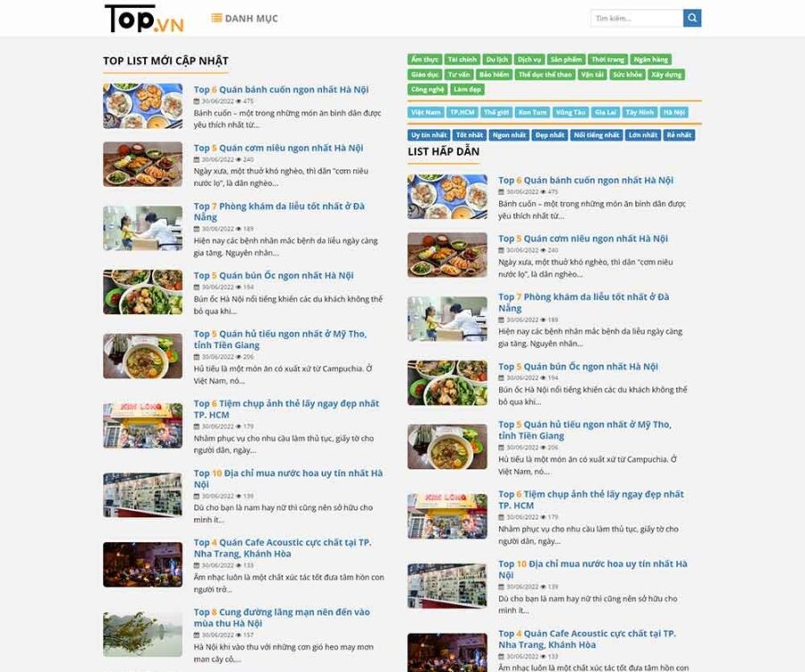 Giao diện bắt mắt
