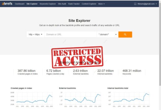 Hạn chế phục thuộc vào Ahrefs