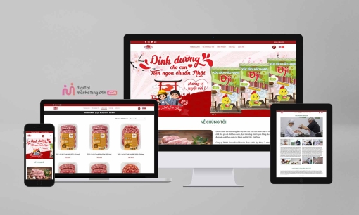 Source code wordpress công ty thực phẩm xúc xích