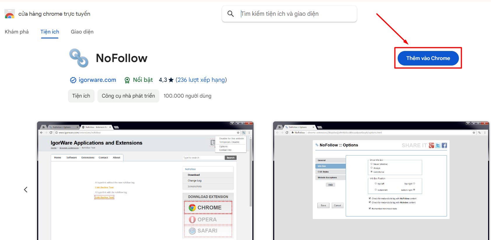 Cài tiện ích nofollow tren chorme