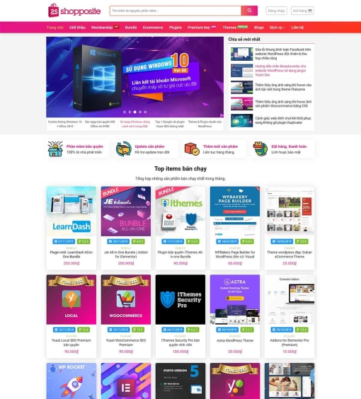 Bố cục trang chủ logic