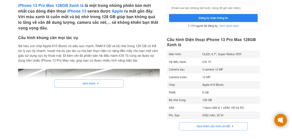 Một trang web sử dụng Advanced Custom Fields để tạo ra bảng tùy chỉnh