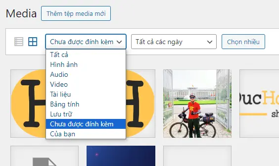 Lọc các hình ảnh không suer dụng trong wordpress