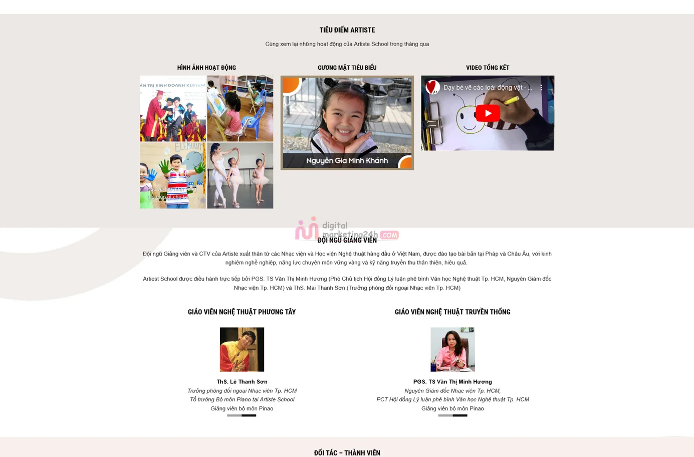 Demo Source Code WordPress trung tâm âm nhạc - 001