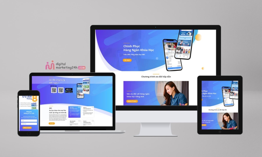 Source Code Landing Page giới thiệu App Giáo Dục