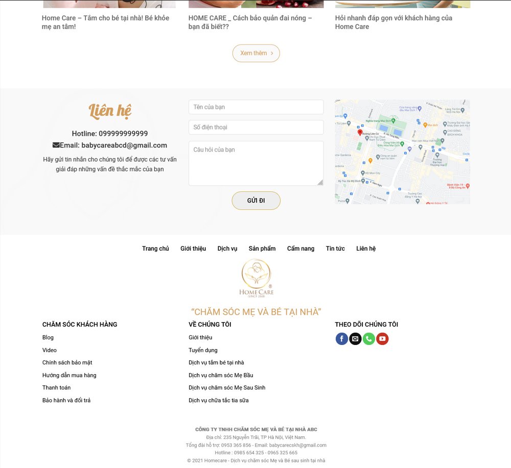 Home Page Footer