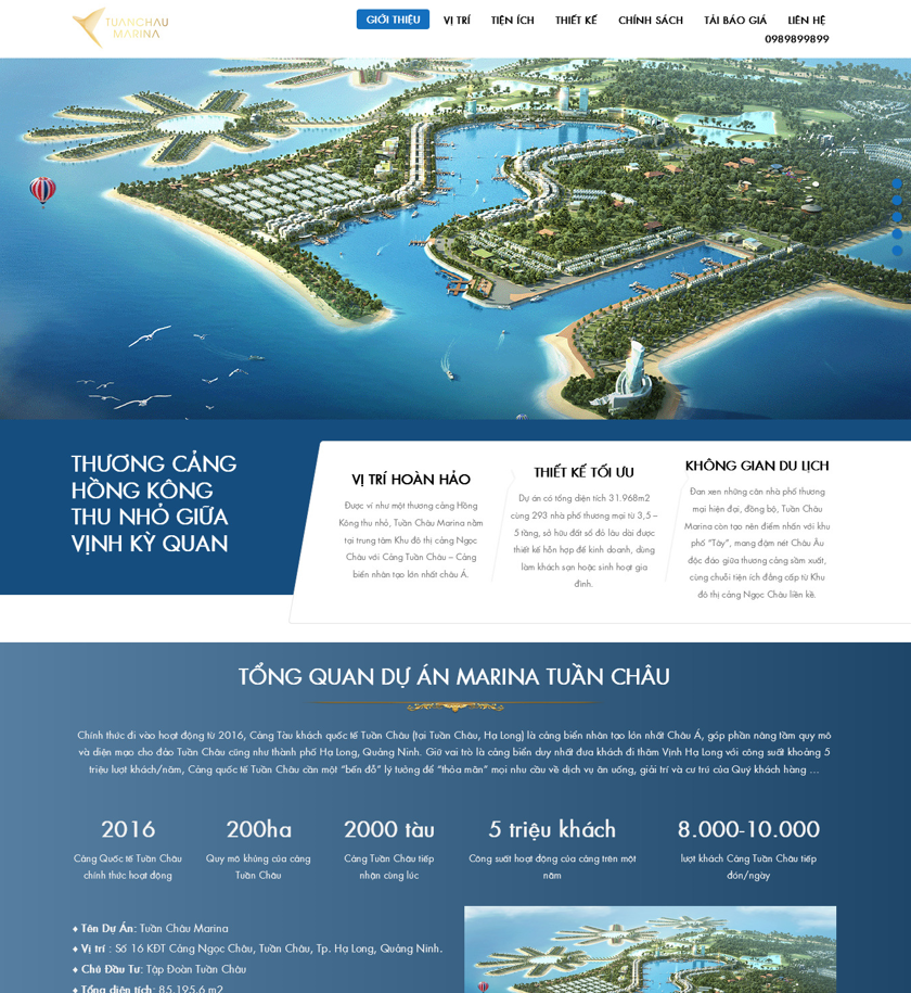 Demo Source Code WordPress bất động sản Marina Tuần Châu