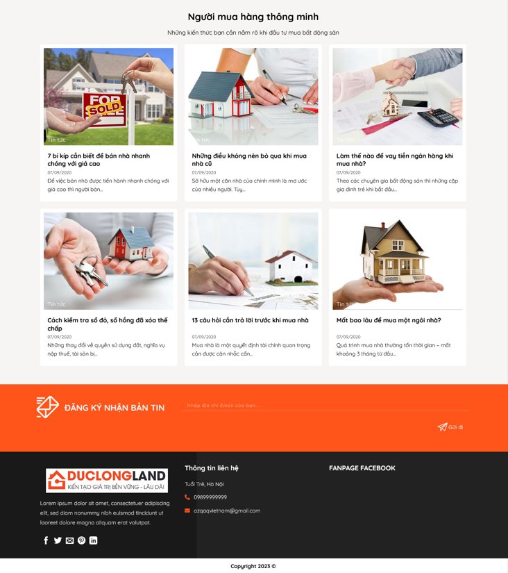 Demo bất động sản - Mã 12