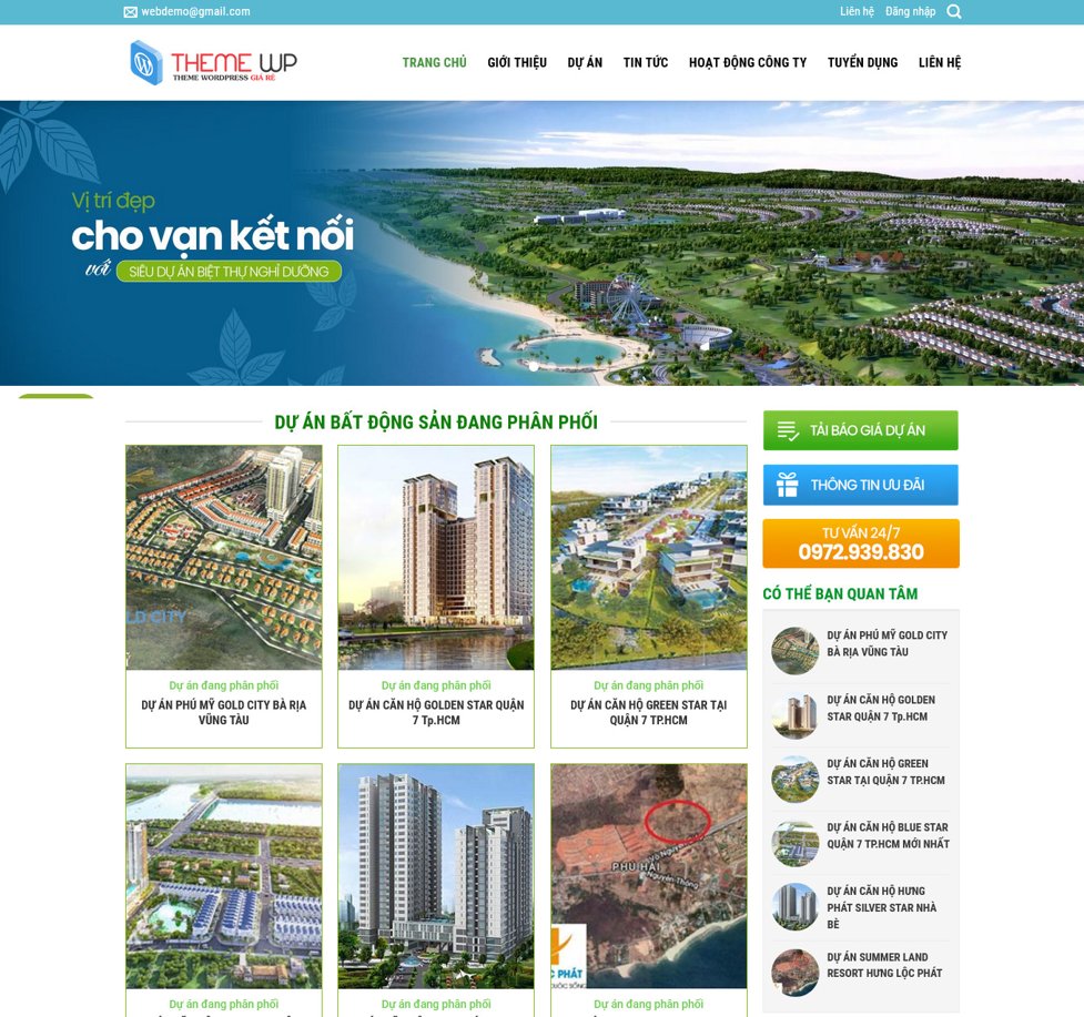 Demo Source Code WordPress bất động sản - Mã 05