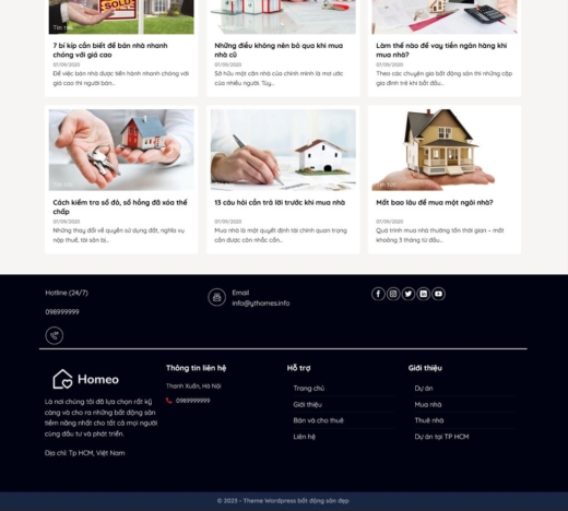 Demo Website bất động sản - Mã 07