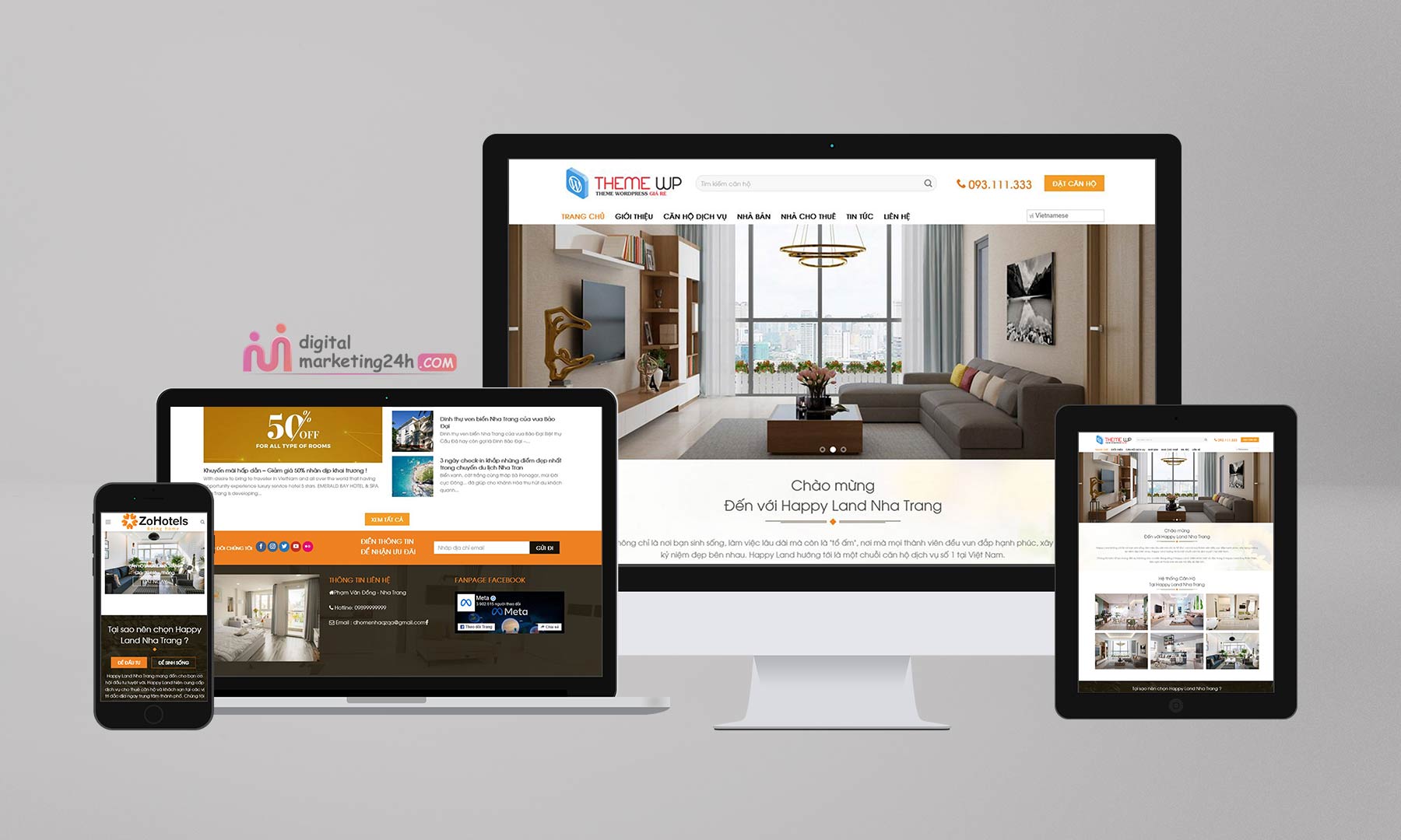 Demo website bất động sản – Mã 08