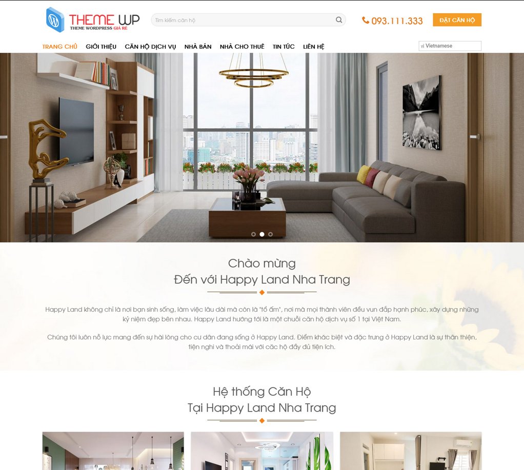 Demo website bất động sản – Mã 08
