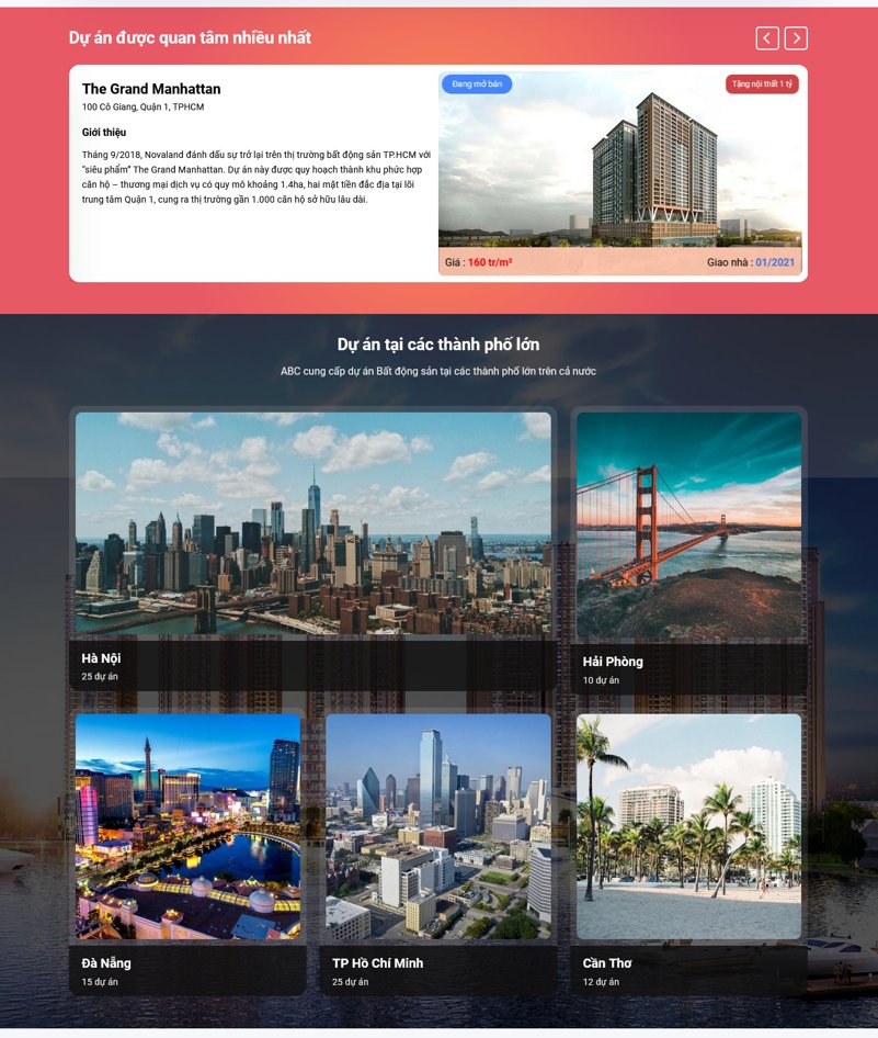 Demo Website bất động sản - Mã 10