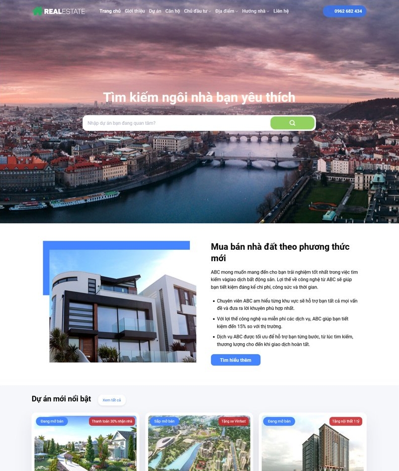 Demo Website bất động sản - Mã 10