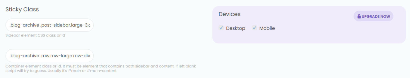 Chọn các Class hoặc ID