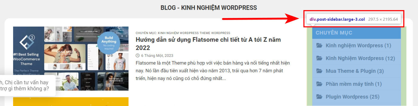 Widget/Sidebar là gì