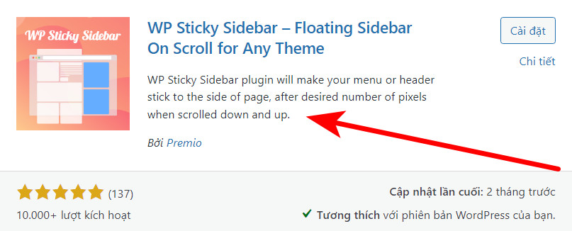 Plugin WP Sticky Sidebar