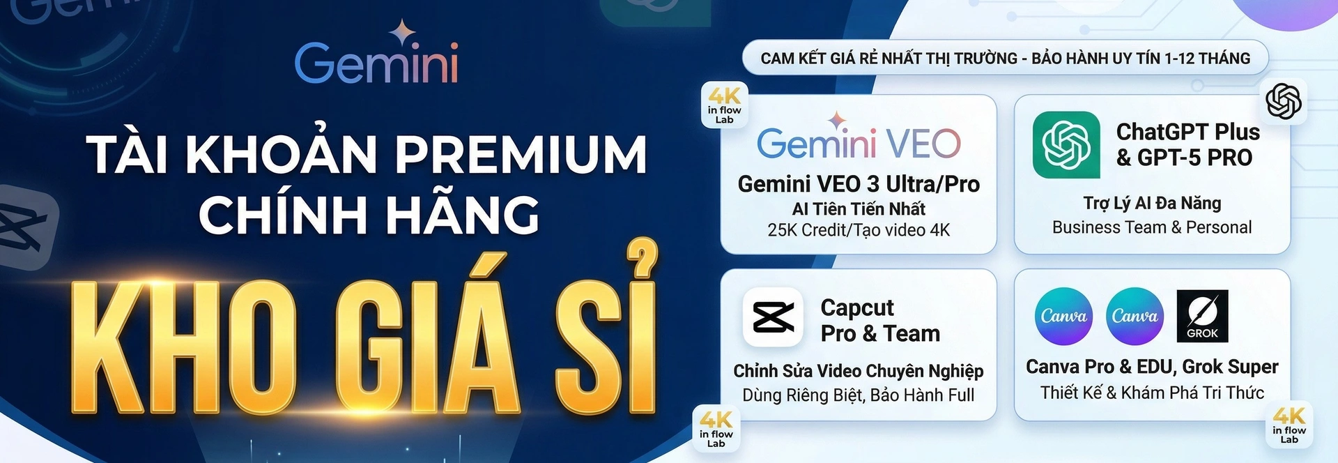 Banner Shop tài khoản DG24