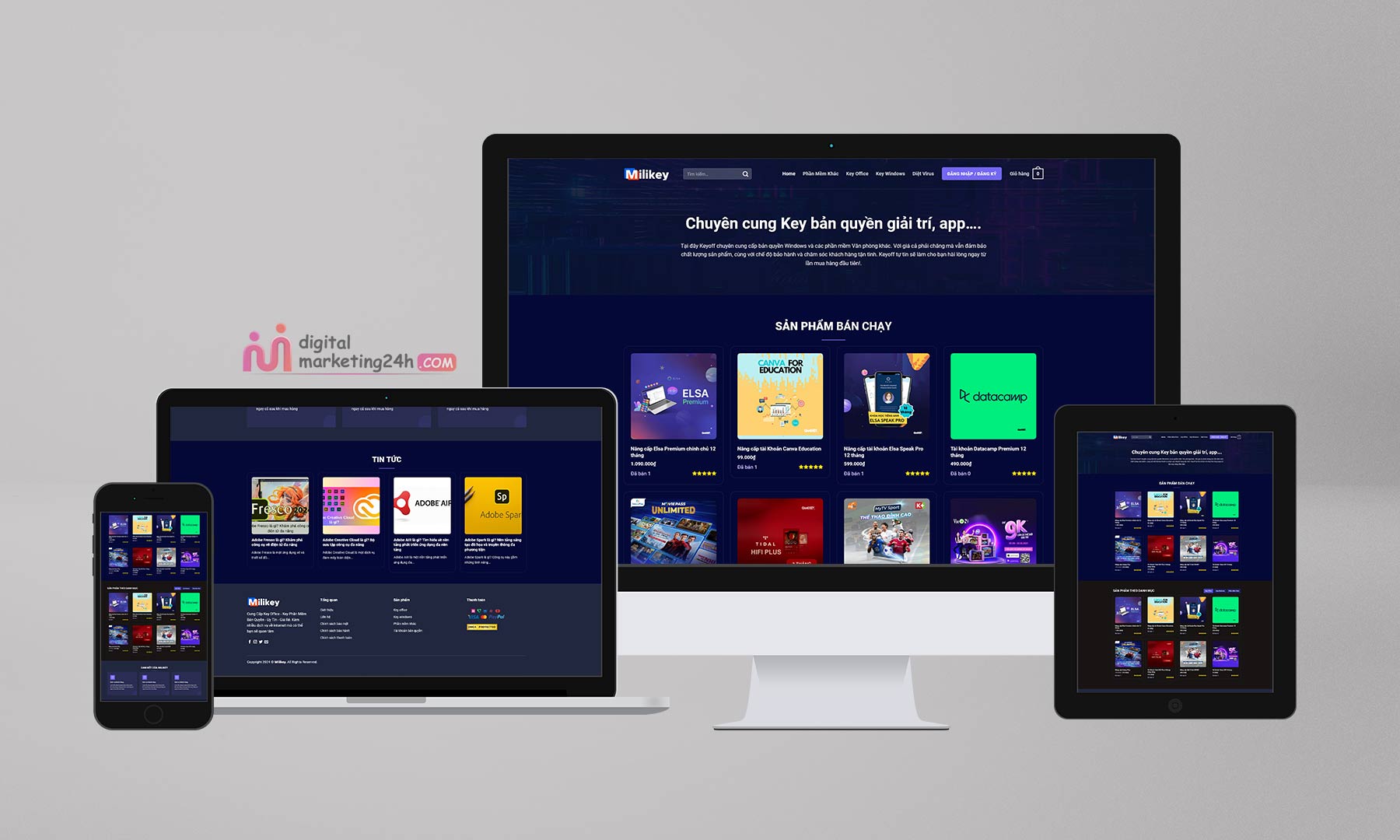 Source Code WordPress bán tài khoản Premium, key bản quyền